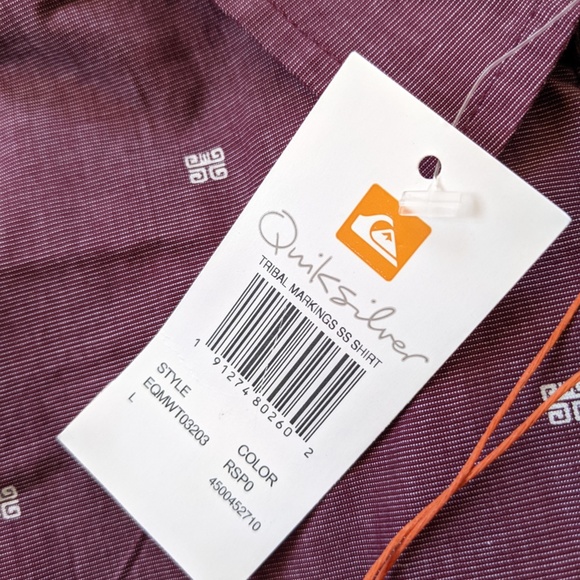 NEW Quiksilver Waterman Collection Button Up Shirt - Picture 12 of 12